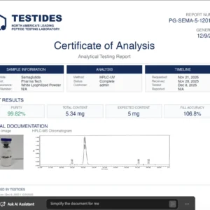 PHARMA TECH LABS – SEMAGLUTIDE 5MG (OZEMPIC)